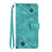 Leather Case Stands Flip Cover Holder Y03B for Huawei Honor 9X Green