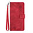 Leather Case Stands Flip Cover Holder Y03B for Huawei Honor 9X Red