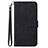 Leather Case Stands Flip Cover Holder Y03B for Samsung Galaxy A04s Black