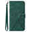 Leather Case Stands Flip Cover Holder Y03B for Samsung Galaxy A04s Green
