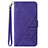 Leather Case Stands Flip Cover Holder Y03B for Samsung Galaxy M22 4G Purple