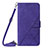 Leather Case Stands Flip Cover Holder Y03B for Samsung Galaxy M53 5G Purple