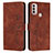 Leather Case Stands Flip Cover Holder Y03X for Motorola Moto E30