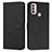 Leather Case Stands Flip Cover Holder Y03X for Motorola Moto E40 Black