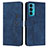 Leather Case Stands Flip Cover Holder Y03X for Motorola Moto Edge Lite 5G Blue