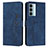 Leather Case Stands Flip Cover Holder Y03X for Motorola Moto Edge S30 5G Blue