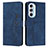 Leather Case Stands Flip Cover Holder Y03X for Motorola Moto Edge X30 5G Blue