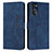 Leather Case Stands Flip Cover Holder Y03X for Motorola Moto G 5G (2022) Blue