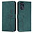 Leather Case Stands Flip Cover Holder Y03X for Motorola Moto G 5G (2022) Green