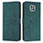 Leather Case Stands Flip Cover Holder Y03X for Motorola Moto G Power (2021) Green