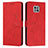 Leather Case Stands Flip Cover Holder Y03X for Motorola Moto G Power (2021) Red