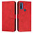 Leather Case Stands Flip Cover Holder Y03X for Motorola Moto G Pure Red