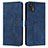 Leather Case Stands Flip Cover Holder Y03X for Motorola Moto G Stylus (2021) Blue