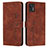Leather Case Stands Flip Cover Holder Y03X for Motorola Moto G Stylus (2021) Brown