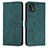 Leather Case Stands Flip Cover Holder Y03X for Motorola Moto G Stylus (2021) Green