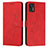 Leather Case Stands Flip Cover Holder Y03X for Motorola Moto G Stylus (2021) Red