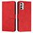 Leather Case Stands Flip Cover Holder Y03X for Motorola Moto G Stylus (2022) 4G Red