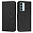 Leather Case Stands Flip Cover Holder Y03X for Motorola Moto G200 5G Black