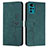 Leather Case Stands Flip Cover Holder Y03X for Motorola Moto G22 Green