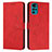 Leather Case Stands Flip Cover Holder Y03X for Motorola Moto G22 Red