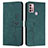 Leather Case Stands Flip Cover Holder Y03X for Motorola Moto G30 Green