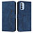 Leather Case Stands Flip Cover Holder Y03X for Motorola Moto G31 Blue