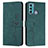 Leather Case Stands Flip Cover Holder Y03X for Motorola Moto G40 Fusion Green