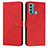 Leather Case Stands Flip Cover Holder Y03X for Motorola Moto G40 Fusion Red