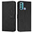 Leather Case Stands Flip Cover Holder Y03X for Motorola Moto G60 Black