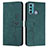 Leather Case Stands Flip Cover Holder Y03X for Motorola Moto G60 Green