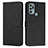 Leather Case Stands Flip Cover Holder Y03X for Motorola Moto G60s Black