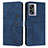 Leather Case Stands Flip Cover Holder Y03X for OnePlus Nord N300 5G Blue