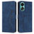 Leather Case Stands Flip Cover Holder Y03X for Oppo A38 Blue