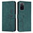 Leather Case Stands Flip Cover Holder Y03X for Oppo A55S 5G Green