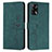 Leather Case Stands Flip Cover Holder Y03X for Oppo A95 4G Green