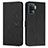 Leather Case Stands Flip Cover Holder Y03X for Oppo F19 Pro Black