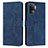 Leather Case Stands Flip Cover Holder Y03X for Oppo F19 Pro Blue