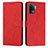 Leather Case Stands Flip Cover Holder Y03X for Oppo F19 Pro Red