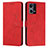 Leather Case Stands Flip Cover Holder Y03X for Oppo Reno7 4G Red