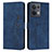 Leather Case Stands Flip Cover Holder Y03X for Oppo Reno9 5G Blue