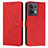Leather Case Stands Flip Cover Holder Y03X for Oppo Reno9 Pro 5G Red