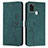 Leather Case Stands Flip Cover Holder Y03X for Samsung Galaxy A21s Green