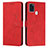 Leather Case Stands Flip Cover Holder Y03X for Samsung Galaxy A21s Red