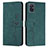 Leather Case Stands Flip Cover Holder Y03X for Samsung Galaxy A71 5G Green