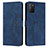 Leather Case Stands Flip Cover Holder Y03X for Xiaomi Poco M3 Blue
