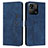 Leather Case Stands Flip Cover Holder Y03X for Xiaomi Redmi 10 Power Blue