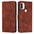 Leather Case Stands Flip Cover Holder Y03X for Xiaomi Redmi A1 Plus Brown