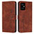 Leather Case Stands Flip Cover Holder Y03X for Xiaomi Redmi Note 11R 5G Brown
