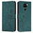 Leather Case Stands Flip Cover Holder Y03X for Xiaomi Redmi Note 9 Green