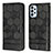 Leather Case Stands Flip Cover Holder Y04B for Samsung Galaxy A23 5G Black